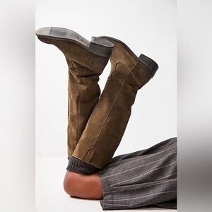 Free People Brown Heeled Boots